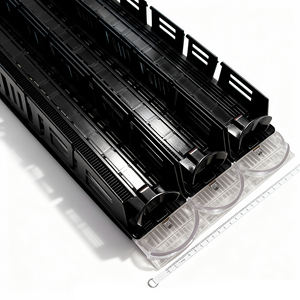 Organizador de bebidas para exhibición de dispensador de refrigerador con empuje suave y rápido, ancho ajustable - Product Image 2