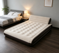 Canapé-lit gonflable Da Niu avec tête de lit, taille double, matelas souple en PVC, lit temporaire pliable, mobilier d'extérieur et d'intérieur pour invités