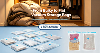 Sacs de rangement sous vide pour voyage, pompe électrique, compression réutilisable pour vêtements, valise, bagage à main