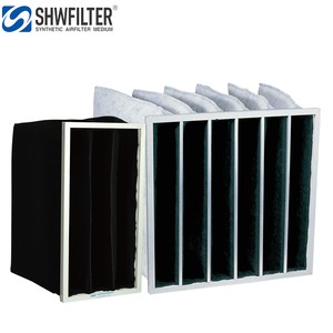 Personalizado G3 G4 M5 Eficiencia media Carbón activado Marco de aluminio Bolsa de bolsillo Filtro de aire para SALA DE LIMPIEZA HVAC - Product Image 4