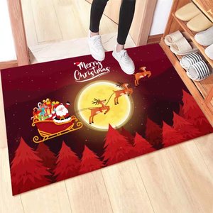 Giáng sinh màu đỏ cửa Mat Non-Slip thấm Tắm Mat cho phòng tắm trang trí - Product Image 3