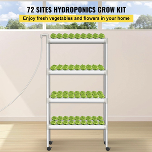 Factory Wholesale Hydroponic <strong>System</strong> 72 Plant Sites Indoor or Balcony <strong>Use</strong> With Water Pump Timer <strong>Net</strong> Pots Sponges - Product Image 3