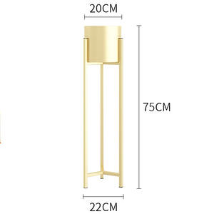 Objetos decorativos para sala de estar, estante de flores de metal dorado, decoración interior, soporte para maceta de hierro, soporte para decoración del hogar - Product Image 6