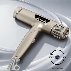 Sèche-cheveux professionnel à moteur brushless ionique 110 000 tr/min, en céramique, faible bruit, haute vitesse, double tension, utilisation mondiale, avec fonction air froid - Product Image 1