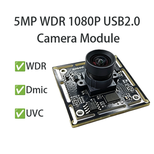 โมดูลกล้อง USB ขนาดกะทัดรัด 5MP UVC 105db WDR พร้อมระบบจดจำใบหน้า 100 °   ชัตเตอร์อิเล็กทรอนิกส์ DMIC มุมกว้าง 38x38x18 มม. 5 พิน - Product Image 1