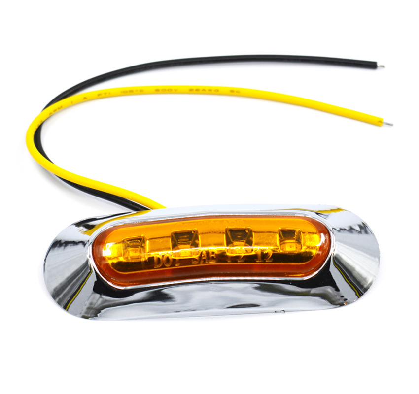 DC12V-24V желтый красный 4 светодиода 2835 сигнала Боковой габаритный фонарь для грузовика прицепа лодки RV автобус габаритный фонарь