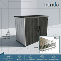 Armoire de rangement extérieure Kenda, résistante aux UV, en plastique verrouillable, robuste, facile à assembler, pour toutes les conditions météorologiques, rangement vertical
