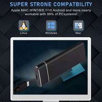 USB 3.1 Hard Disk portabel ponsel, Hard Drive Tipe C kecepatan tinggi 1TB 2TB 4TB 6TB 8TB 10TB 12TB 14TB 16TB SSD portabel