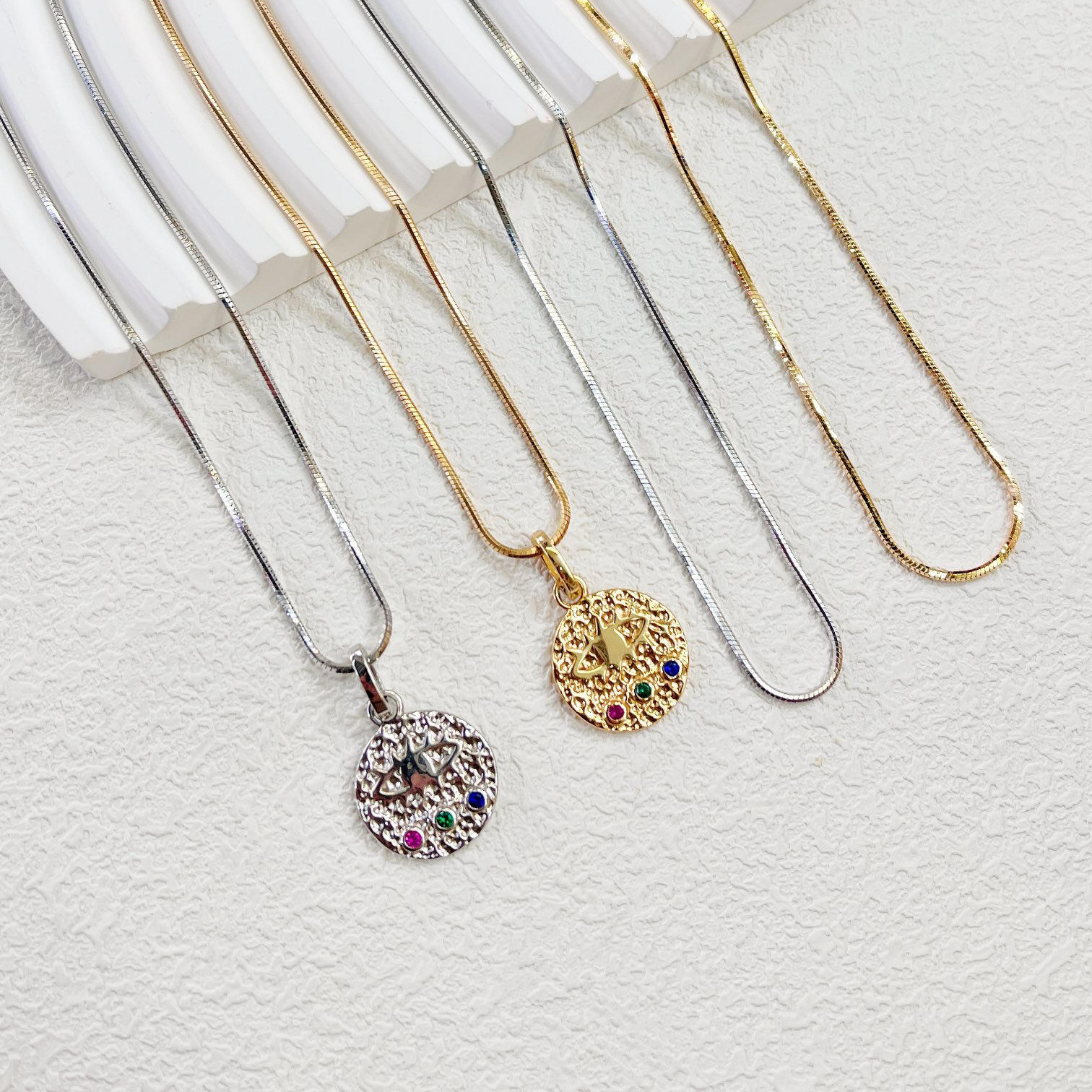 Plain chain 40+5 retro gold (1.3mm)