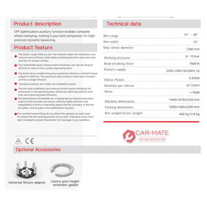 <span class=keywords><strong>Machine</strong></span> de démontage de pneus BRIGHT 8655 certifiée CE, OPT Assists, importée d'Italie, ZD06, démontage et montage sans outil, tout en un - Product Image 3