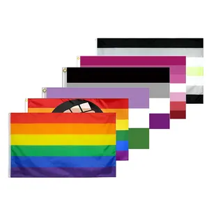 Banderines de arcoíris con estampado personalizado, banderines de amor con corazones, banderines del orgullo
