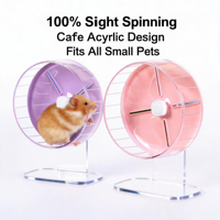 Grande Roue de Course Silencieuse en Acrylique Étanche pour Hamsters avec Support Silencieux