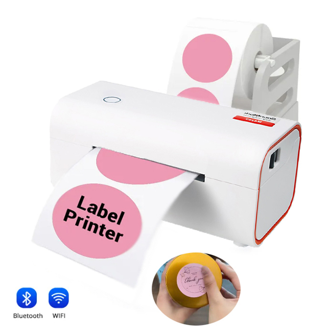 4x6 Thermal Shipping Label Printer Multiple Colours Stickers Label Maker Machine Sticker Label Printer for Office Business