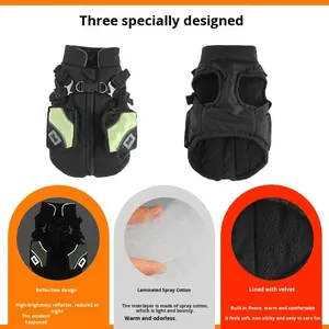 Küçük ve Orta Boy Köpekler İçin Fermuarlı Kışlık Polyester Sıcak Köpek Ceketi - Product Image 4