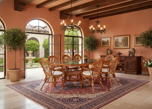 Ensemble de salle à manger JAVA, goût traditionnel, ensemble de salle à manger confortable, table longue, fabriqué en Indonésie pour hôtel, maison, villa, meubles - Product Image 6