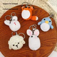 Usine fait à la main Crochet Animal pendentif porte-clés mignon et créatif dessin animé modèles en peluche porte-clés jouets