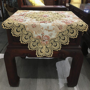 <span class=keywords><strong>Nappe</strong></span> en dentelle brodée, style européen, motif floral, faite à la main, anti-poussière, personnalisable, <span class=keywords><strong>nappe</strong></span> de mariage - Product Image 2