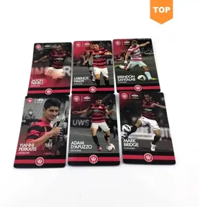 Stampa di carte collezionabili sportive in primo piano personalizzate carte da collezione di giochi di calcio di pallacanestro di tendenza per carte collezionabili