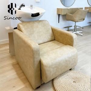 Fauteuil de lavage de cheveux en cuir PU de haute qualité, moderne, avec bol en céramique, pour salon de coiffure, nouveau fauteuil de shampoing - Product Image 3
