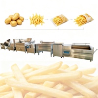 DY levert oplossingen voor kleine productielijnen van aardappelchips/frietjes van roestvrij staal, semi-automatisch, 50-200 kg/uur.