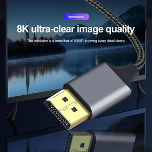 Xput venta al por mayor UHD 8K60Hz <span class=keywords><strong>HDMI</strong></span> <span class=keywords><strong>Cable</strong></span> DP1.4 <span class=keywords><strong>a</strong></span> <span class=keywords><strong>HDMI</strong></span> 2,1 DP <span class=keywords><strong>Cable</strong></span> Adaptador convertidor DP <span class=keywords><strong>a</strong></span> <span class=keywords><strong>HDMI</strong></span> 8K para computadora de escritorio - Product Image 2