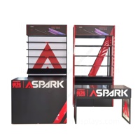 Ensemble de présentoirs pour magasin de tabac, table de présentation en métal avec armoire murale verrouillable et étagères pour présentoir de vente au détail de cigarettes