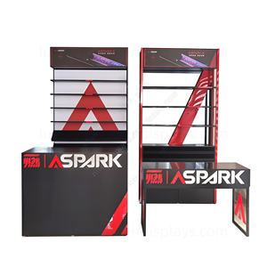 Exhibidor de Tabaco, Mueble Metálico con Vitrina Trasera con Cerradura y Estantes para Tienda de Cigarrillos - Product Image 3