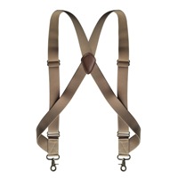 Bretelles pour hommes en gros, modèle X-Back, avec 2 crochets latéraux en laiton antique, élastiques et réglables, accessoires vestimentaires