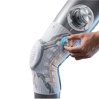 Genouillère ajustable à bouton rotatif, soutien du genou en tricot avec coussinets en silicone, bandes de soutien, protection du genou à compression