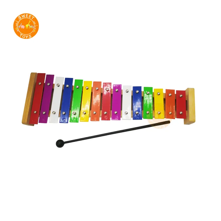 Xylophone with 15 Tones percussion toy musical instrument of High Sound Quality Aluminum bars