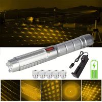 Pointeur laser bleu-vert professionnel, portée extrêmement longue de 500 m, rechargeable par USB, design compact avec accessoires pour pointeur laser