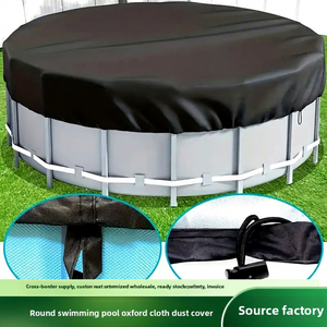 Cubierta para <span class=keywords><strong>Piscina</strong></span> de Tela de Poliéster Plateada Impermeable y Resistente al Polvo para Piscinas Exteriores - Product Image 4