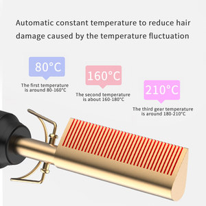 Lisseur à cheveux électrique, brosse à lisser, chauffage, pressoir, outil de voyage, peigne à vapeur chauffante, simple - Product Image 6