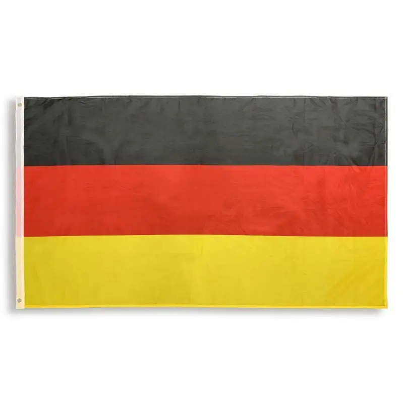 Directo de fábrica país alemán 3x5 pies Bandera Nacional poliéster de alta calidad personalizado negro rojo amarillo Alemania bandera