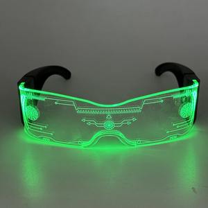 Gafas Acrílicas Plegables con Luz LED, Alimentadas por Batería CR1220, <span class=keywords><strong>Redshark</strong></span> RS-0211, 10 Colores para Conciertos, Fiestas, Bares, Discotecas, Eventos - Product Image 4