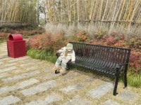 Banc en métal pour extérieur, mobilier public de jardin, siège en fer à lattes pour école, patio et parc