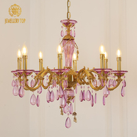 JewelleryTop lustre moderne en cristal violet suspendu pour hall marocain turc suspension