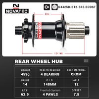Moyeu de vélo Novatec D442 D041, moyeu de roue avant et arrière 15*110MM 12*148MM 32H BOOST THRU 2/4 roulements pour vélo 8/9/10/11/12 vitesses