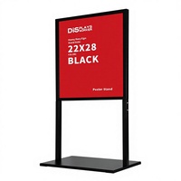 Soporte de pie de doble cara de alta resistencia para carteles y pancartas, diseño deslizable de 22x28 pulgadas (Negro) ODM OEM