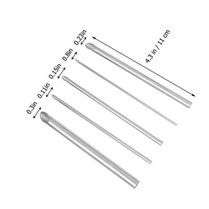 LISI Lot <span class=keywords><strong>de</strong></span> 5 poinçons à cercle en acier inoxydable pour <span class=keywords><strong>sculpture</strong></span> sur argile et poterie, certifiés CE, 11 cm et 13,5 cm, pour le bricolage - Product Image 2