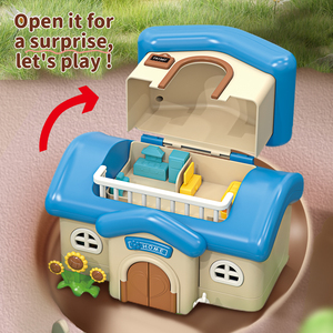 Jouets éducatifs musicaux lumineux en plastique pour enfants, maison de jeu de jardin, coordination œil-main, interaction, jouets DIY, maison de poupée mobile pour filles - Product Image 4