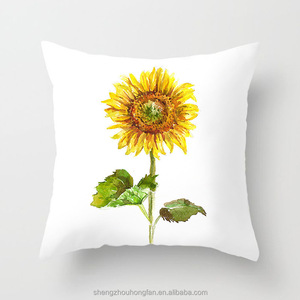 Sunflower Decorative <strong>Throw</strong> Pillow Covers Square Peach Skin Summer <strong>Cushion</strong> Covers Floral Plant Outdoor <strong>Couch</strong> Home Pillow Cases - Product Image 5