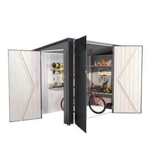 Customized Waterproof Easily Assembled Sloping Roof Design Metal Multi Door Ideal Tool Storage <strong>Garden</strong> <strong>Shed</strong> <strong>for</strong> Storage Tool - Product Image 1
