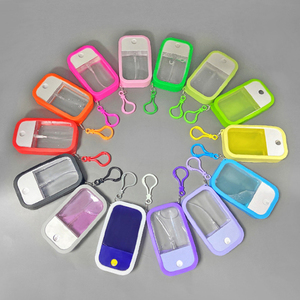 Custom Plastic Perfume <strong>Bottle</strong> 35ml 45ml 50ml Refillable Spray with Silicone Case and Keychain <strong>for</strong> <strong>Travel</strong> - Product Image 1