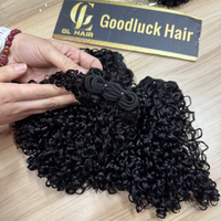 Lot de Cheveux Humains Vierges Bruts du Cambodge, Qualité Mink, Alignés dans le Sens de la Cuticule, pour Tissage, Boucles Pixie Birmanes, Vente en Gros