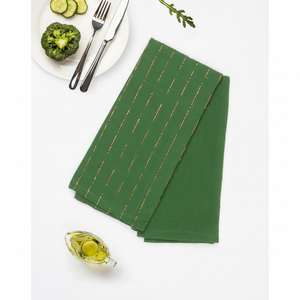 Serviette de cuisine à rayures tissées 100% coton, confort doux, absorption rapide et séchage, serviette de nettoyage écologique multi-usages - Product Image 1