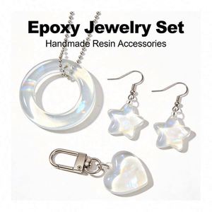 DIY Handmade Resin Jewelry Craft Kit Christmas Hard Crystal Clear UV LED <b>Lamp</b> Silicone Molds <b>Glitter</b> Foil Flowers Pendants - Product Image 3