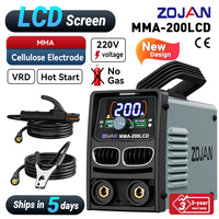ZOJAN Nouvelle soudeuse portable à onduleur LCD anti-adhésive MMA IGBT avec moteur DC pour la construction et l'usage domestique