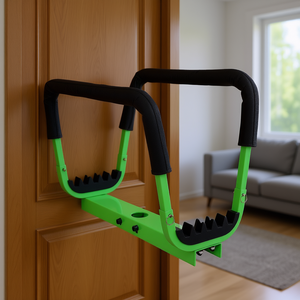 ที่แขวนประตูสีเขียว โลหะสแตนเลส แบบมีแผ่นรอง ติดตั้งบนประตู ชั้นเดียว ด้านหลังประตู บนผนัง สำหรับจัดเก็บของในบ้าน - Product Image 2