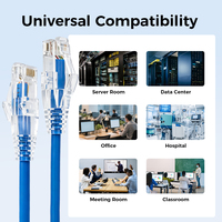 Câble Ethernet Gigabit RJ45 blindé UNIEAN Cat.6A F/UTP 28AWG pour la maison/centre de données